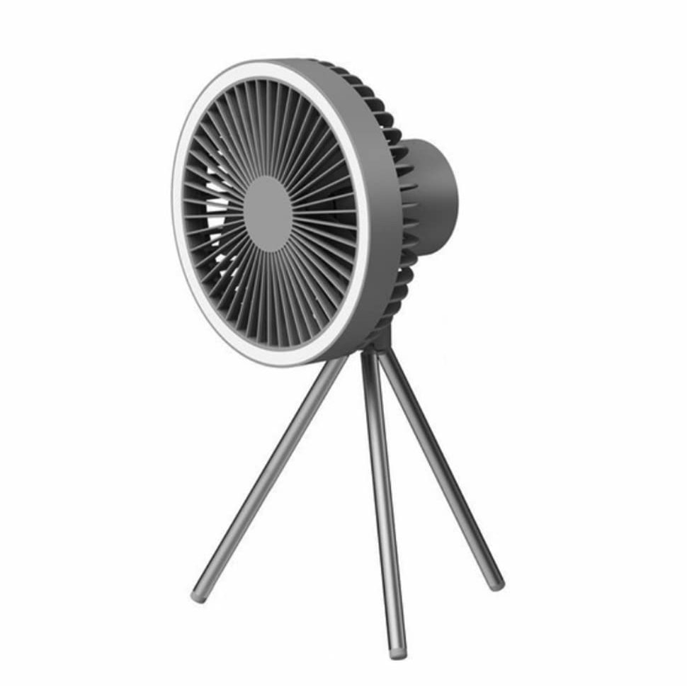 Multifunction Home Appliances USB Chargeable Desk Tripod Stand Air Cooling Fan with Night Light Outdoor Camping Ceiling Fan