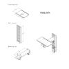 Aluminum Alloy Straight Arm Wall Mount, Device Monitor Stand , Wall Mount for Monitor, Without Storage Basket view 3