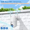 Eightwood 2.4GHz 5GHz 6dBi WiFi Antenna for Security Camera Surveillance DVR Recorder WiFi Router, RP-SMA Connector, White, 2-Pack view 2