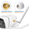 Eightwood 2.4GHz 5GHz 6dBi WiFi Antenna for Security Camera Surveillance DVR Recorder WiFi Router, RP-SMA Connector, White, 2-Pack view 3