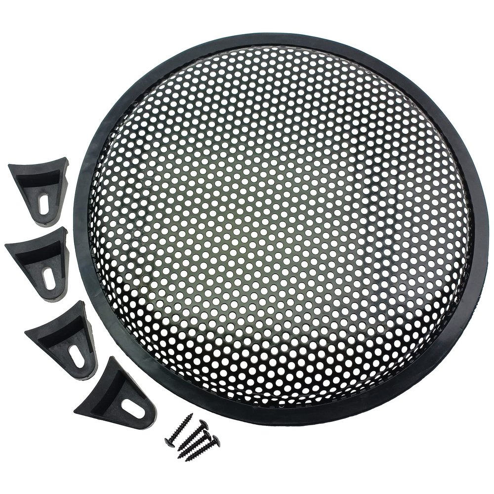 2 Pack 6 Inch Metal Mesh Speaker Grills Covers Subwoofer Grill Protective Case with with Mounting Screws for Home Audio Car Speaker [FDXGYH,Black]