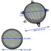 2 Pack 6 Inch Metal Mesh Speaker Grills Covers Subwoofer Grill Protective Case with with Mounting Screws for Home Audio Car Speaker [FDXGYH,Black] view 2
