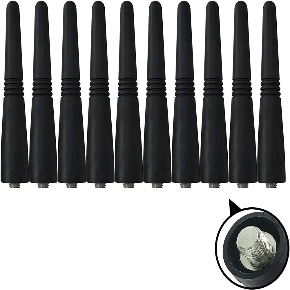 10pcs UHF 403-430MHz PMAE4002 Stubby Antenna Compatible with CP185 CP200 HT750 HT1250 PR400 Portable Radio