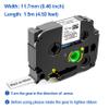 BOYEEZON 2Pack Compatible with Brother Heat Shrink Tube Label Tape HSe-231 HSe-631 Black on White/Yellow 11.7mm x 1.5m Work for PT-D210 PT-D400 PT-E300 PT-E500 PT-P750WVP Printer, 0.46''x 4.92ft view 3