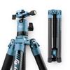 Fotopro Carbon Fiber Tripod 60 Inch 360 Degree Ball Head Quick Release Plate Lightweight Camera Tripod for Travel Tripod Folded Height Only 14.2",Max Loads up to 22lbs,Blue view 1