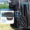 Fotopro Carbon Fiber Tripod 60 Inch 360 Degree Ball Head Quick Release Plate Lightweight Camera Tripod for Travel Tripod Folded Height Only 14.2",Max Loads up to 22lbs,Blue view 4
