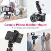 Phone Tripod Mount Holder for iPhone - ULANZI ST-06S Camera Hot 2 Cold Shoe Phone Mount Compatible for iPhone Android Sony Canon DJI Ronin S/SC Zhiyun Gimbals view 3