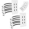 MXTECHNIC Single Port 4K HDMI Wall Plate Outlet Cover with 6 Inch Female to Female High Speed HDMI Pigtail Cable for Video Game Systems,TV Boxes(6-Port 2Pack) view 1