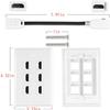 MXTECHNIC Single Port 4K HDMI Wall Plate Outlet Cover with 6 Inch Female to Female High Speed HDMI Pigtail Cable for Video Game Systems,TV Boxes(6-Port 2Pack) view 2