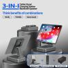 Jteman Wireless Bluetooth Speaker Tablet Stand, Adjustable with Bluetooth Speakers,Gifts for Women Men,Kitchen Gadget for Men,Compatible with Phones and Tablet (4.0-12.9'') - Graphite view 2