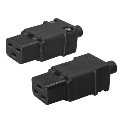 (2 Pack) IEC 320 C19 Rewirable DIY Power Plug Adapter,Toptekits C19 AC Plug Connector (C19 Connector)