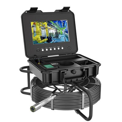 10.1" IPS Pipe Sewer Drain Inspection Camera and 512HZ Locator DVR AHD 1080P Screen Diameter 7MM Cable Video+Audio Recording 5X Image Enlarge (70M Cable)
