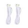 AIMIJIA Phone Cord, 6P4C Black Phone Telephone Extension Cord Cable Line Wire RJ11 6P4C Modular Plug for Landline Telephone Modem Accessory (6ft-2 Pack-White) view 1