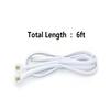 AIMIJIA Phone Cord, 6P4C Black Phone Telephone Extension Cord Cable Line Wire RJ11 6P4C Modular Plug for Landline Telephone Modem Accessory (6ft-2 Pack-White) view 4