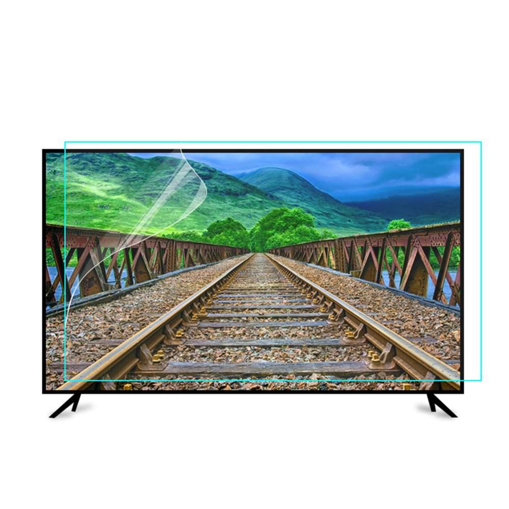 32"-75" TV Screen Protector Film Anti-Blue Ray/Anti-Gglare/Anti-Radiation Eye Screen Protector Filter, Relieve Eye Fatigue and Sleep Better/Clear / 58 Inches 1269x721mm