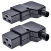Toptekits (2 Pack) DIY IEC 320 C19 Rewirable Power Plug Electrical Adapter, C19 Elbow Plug,Right Angle IEC C19 Connector, EN 60320 C19 90 Degree Angle Power Converter (C19 Angled Connector) view 1