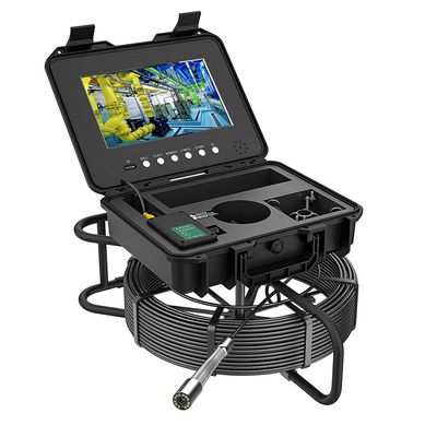 10.1" IPS Pipe Sewer Drain Inspection Camera and 512HZ Locator DVR AHD 1080P Screen Diameter 7MM Cable Video+Audio Recording 5X Image Enlarge (70M Cable)