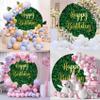 5x5ft Polyester Happy Birthday Round Backdrop Green Grass Wall Backdrop for Party Decorations Birthday Photography Background for Adult Child Baby Shower Party Photo Booth Prop view 4