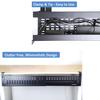 AEONS Under Desk Cable Management Tray Kit - Horizontal Adjustable up to 41 Removable C Clamp Mount Reversible Computer Cord Raceway and Modesty Panel for Large Table, Black view 4