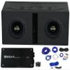 Rockville 2 Punisher 8D1 8" 750w RMS Competition Subwoofers+Amplifier+Vented Box view 1