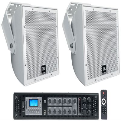 Rockville (1) RCS650-6 650 Watt 6 Zone 70v Commercial/Restaurant Amplifier/Bluetooth+(2) AWC82 Speakers