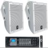 Rockville (1) RCS650-6 650 Watt 6 Zone 70v Commercial/Restaurant Amplifier/Bluetooth+(2) AWC82 Speakers view 1