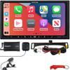 Alpine iLX-407 Car Stereo Bundle with ACAM4 Backup Camera & SiriusXM Tuner. Apple CarPlay and Android Auto 2-DIN Shallow Mount Head Unit w/ 7 Inch Capacitive Touchscreen, Bluetooth, No CD Player view 1