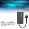 4 Port USB 3.0 Hub,Multifunction Docking Station Electronic Adapter 5Gbps Transfer Data High Speed Splitter Docking Station(Black) view 3