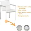1" - 1/4" Round Deluxe Outdoor Patio Furniture Glides Feet Protectors for Wrought Iron Table and Chair Feet Easy to Install & Replace (32 Pieces, White) view 4