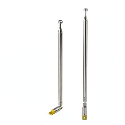 2 Pack Replacement Telescopic Antenna, 7 Sections Stainless Steel Radio Antenna for AM FM Radio Receiver TV (Length 76cm /30inch)