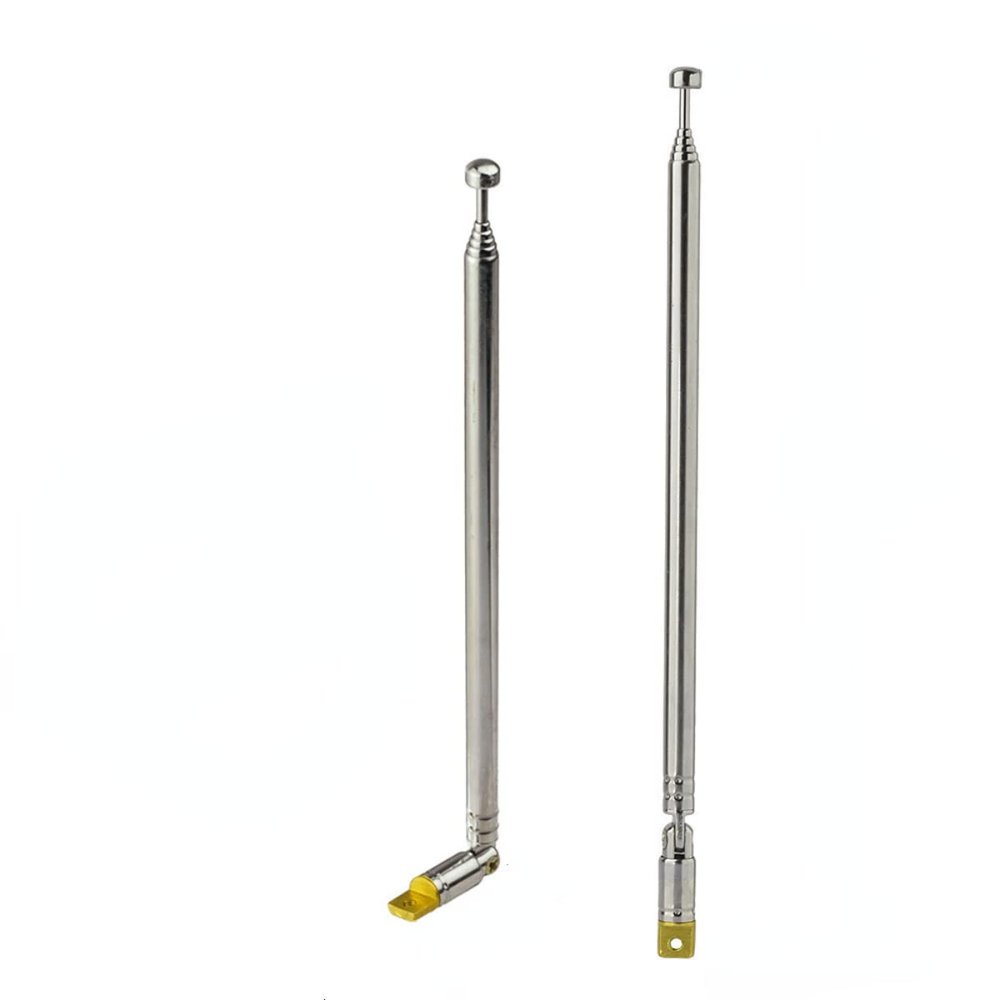 2 Pack Replacement Telescopic Antenna, 7 Sections Stainless Steel Radio Antenna for AM FM Radio Receiver TV (Length 76cm /30inch)
