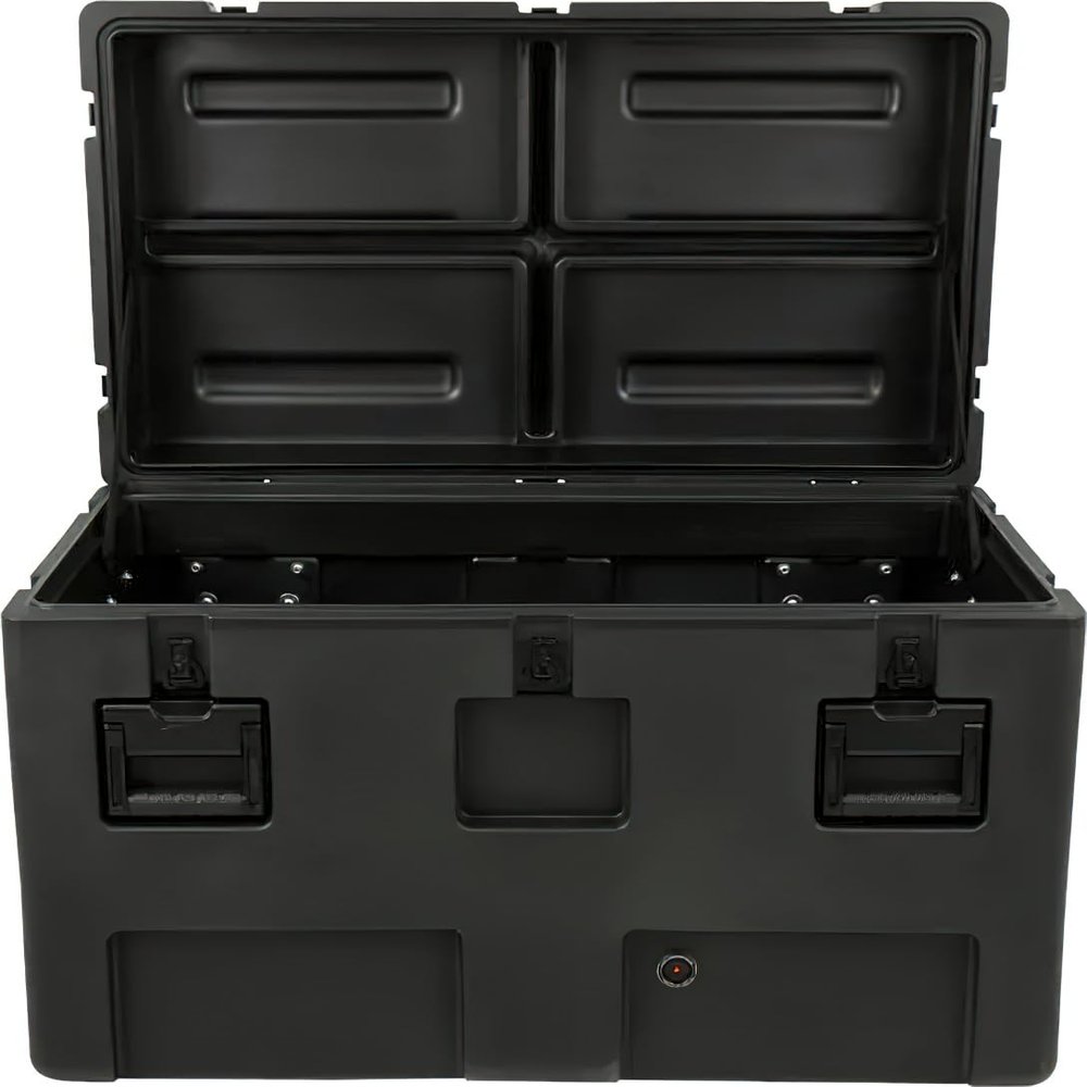 SKB Cases 3R3620-24B-EW rSeries 3620-24 Case; Includes Installed Edge Wheels; Waterproof Design; LLDPE Polyethylene Impact Resistant; UV Resistant; Pressure Relief/Breather Valves