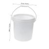 Plastic Pail White with Handle Lid Portable Plastic Bucket Household Cleaning Supplies view 2