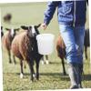 Plastic Pail White with Handle Lid Portable Plastic Bucket Household Cleaning Supplies view 4