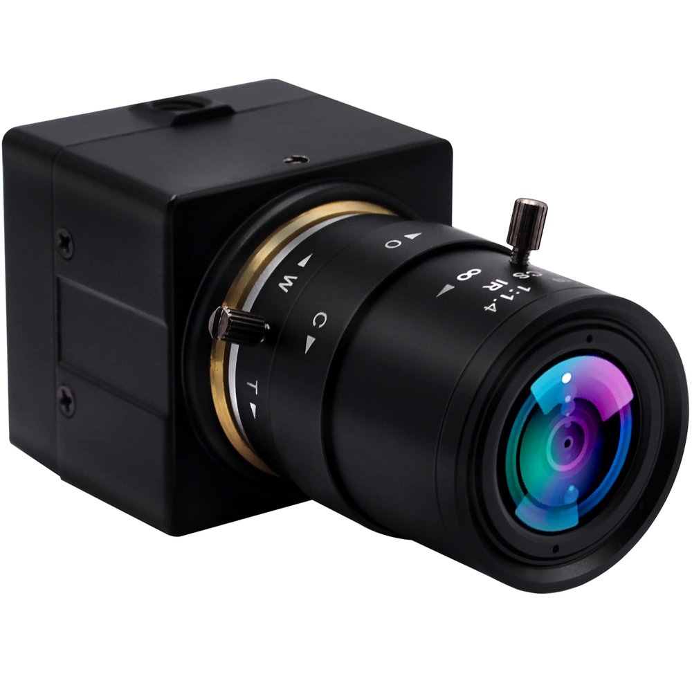 ALPCAM 8MP USB Camera, Manual Focus Webcam with 2.8-12mm Varifocal Lens, UHD 32642448, IMX179 Sensor, Supports OPENCV, Windows/Linux/Android/Raspberry Pi for Machine Vision