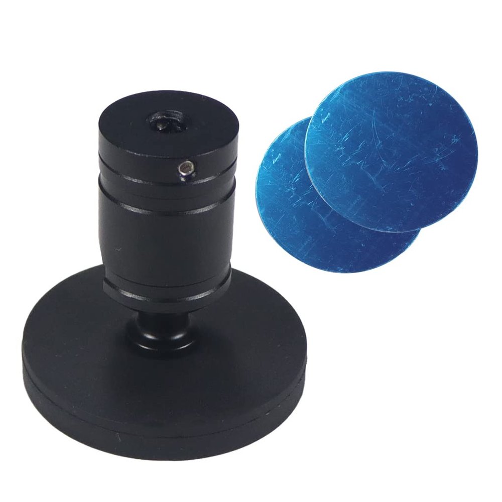 BGNing Mini Ball Head Adapter, 360 Degree Rotatable Camera Mount Adapter with 1/4 Screw Tripod Head for Action Camera/Phone (Magnetic Base to 1/4 Screw Hole Black)