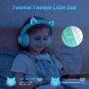 LOBKIN Bluetooth 5.4 Kids Headphones with Case - RGB LED Light Up Cat Ears Foldable Adjustable Over Ear Headphone Support Wireless or 3.5mm Wired Mode for Toddler & Girls & Boys Teens view 4