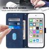 COTDINFOR Wallet Case for Touch 7, Touch 5 Case with Card Holder Leather with Kickstand Magnetic Flip Shockproof Protective Case Compatible with iPod Touch 7/6 / 5 Blue YB view 4