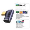 NFHK 40Gbps USB4 Type C Male to Female 90 Degree Left Right Angled 100W Power Data 8K Video Adapter for Laptop Phone view 2