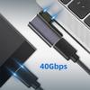 NFHK 40Gbps USB4 Type C Male to Female 90 Degree Left Right Angled 100W Power Data 8K Video Adapter for Laptop Phone view 4