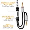 Elecan 14 AWG Speaker Cable Wire 15 Feet with Gold-Plated Banana Tip Plugs-CL2 Rated-in Wall-Heavy Duty Nylon Braided, Oxygen-Free Copper (OFC)-with 5 Cable Ties view 3