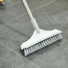 2 in 1 Cleaning Floor Scrub Brush Floor Brush Scrubber New Upgraded 53.5" Long Handle Grout Brush Scrape V-Shape Stiff Bristle Cleaning Brush with Squeegee 120Rotating Tile Brush for Bathroom view 2