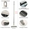 2 in 1 Cleaning Floor Scrub Brush Floor Brush Scrubber New Upgraded 53.5" Long Handle Grout Brush Scrape V-Shape Stiff Bristle Cleaning Brush with Squeegee 120Rotating Tile Brush for Bathroom view 3