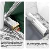 2 in 1 Cleaning Floor Scrub Brush Floor Brush Scrubber New Upgraded 53.5" Long Handle Grout Brush Scrape V-Shape Stiff Bristle Cleaning Brush with Squeegee 120Rotating Tile Brush for Bathroom view 4