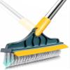 2 in 1 Cleaning Floor Scrub Brush Floor Brush Scrubber New Upgraded 53.5" Long Handle Grout Brush Scrape V-Shape Stiff Bristle Cleaning Brush with Squeegee 120Rotating Tile Brush for Bathroom view 1