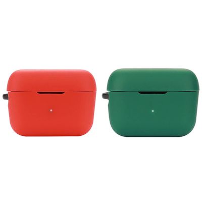 2 Pack DAYJOY Soft Silicone Protective Case Cover Compatible with Sennheiser CX200-SPORT Earbuds, Protective Skin Sleeve with Key Chain (red+Green)