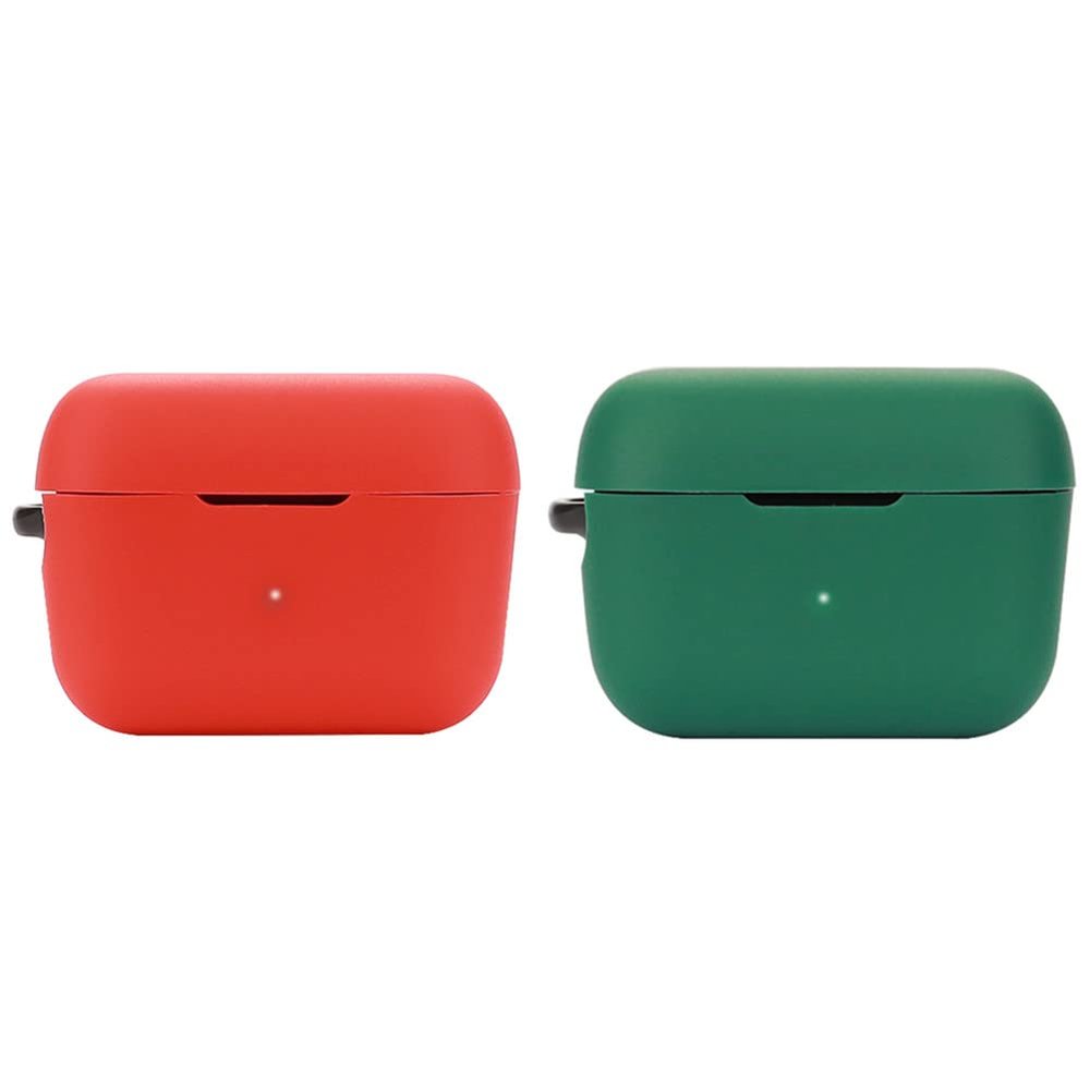 2 Pack DAYJOY Soft Silicone Protective Case Cover Compatible with Sennheiser CX200-SPORT Earbuds, Protective Skin Sleeve with Key Chain (red+Green)