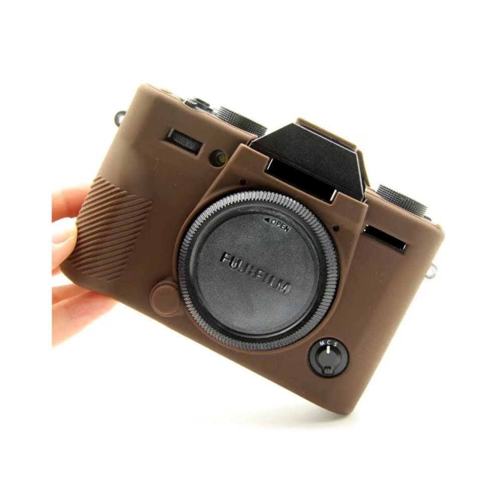 Camera Case Bag Soft Silicone Brown Shockproof Armor Skin Body Cover Protector for Fujifilm X-T20 mirrorless camera