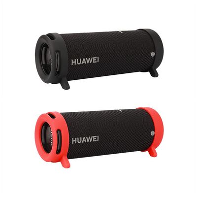 2 Pack DAYJOY Soft Silicone Protective Case Anti-roll Kickstand Bracket Compatible with Huawei Sound Joy(EGRT-00) Protective Bluetooth Speaker (Black+red)