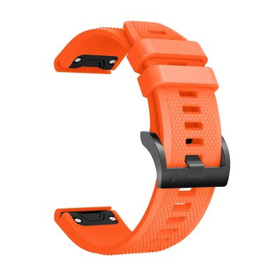26 22 20MM Band Silicon Strap for Garmin Fenix 6 6S 6X Pro Watchband for Garmin 5 5S 5X Plus Quick Release Watch Band (Color : Orange, Size : 22mm)